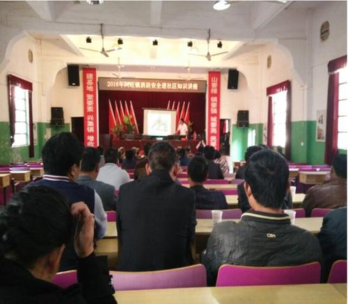 阿旺镇举办消防安全进社区知识讲座