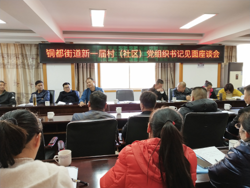 图片  走上新征程，铜都街道召开新一届村（社区）党组织书记见面会
