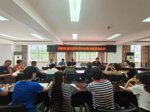 铜都街道召开防范洪涝和地质灾害紧急会议 (1)
